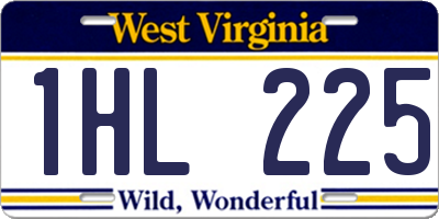 WV license plate 1HL225