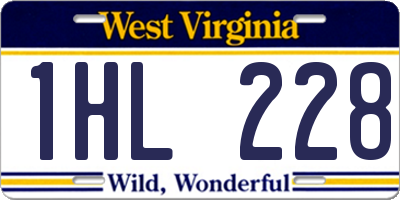 WV license plate 1HL228