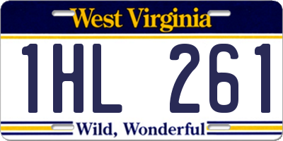 WV license plate 1HL261