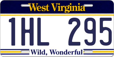 WV license plate 1HL295
