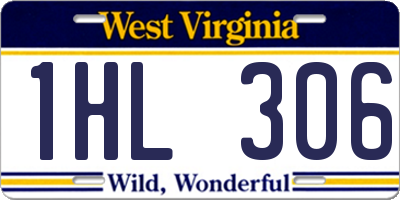 WV license plate 1HL306