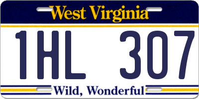 WV license plate 1HL307