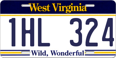 WV license plate 1HL324