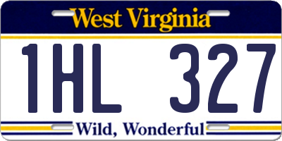 WV license plate 1HL327