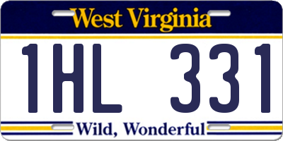 WV license plate 1HL331