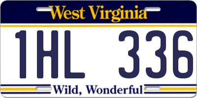 WV license plate 1HL336