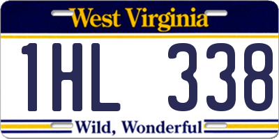 WV license plate 1HL338
