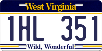 WV license plate 1HL351