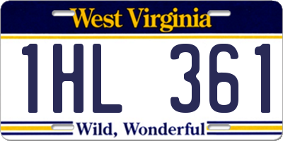 WV license plate 1HL361