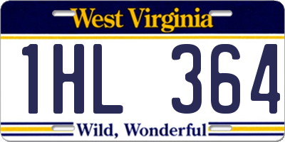 WV license plate 1HL364