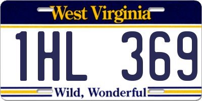 WV license plate 1HL369