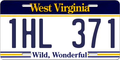 WV license plate 1HL371