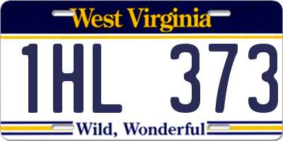 WV license plate 1HL373