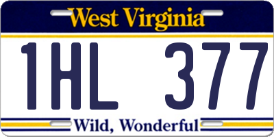 WV license plate 1HL377