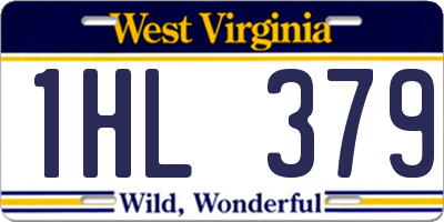 WV license plate 1HL379