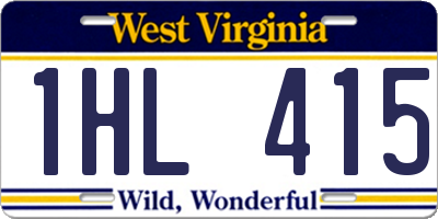 WV license plate 1HL415