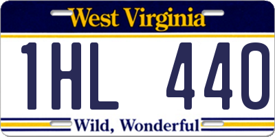 WV license plate 1HL440