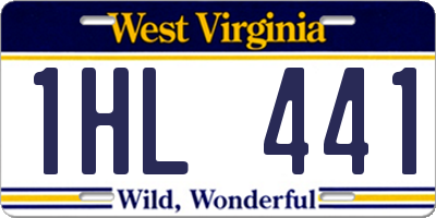 WV license plate 1HL441