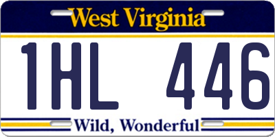 WV license plate 1HL446