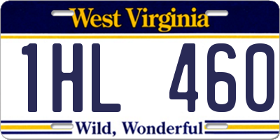 WV license plate 1HL460