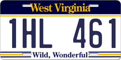 WV license plate 1HL461