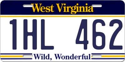 WV license plate 1HL462
