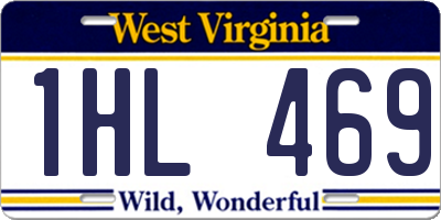 WV license plate 1HL469