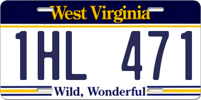 WV license plate 1HL471