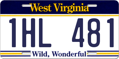 WV license plate 1HL481