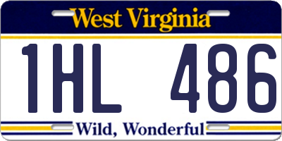 WV license plate 1HL486