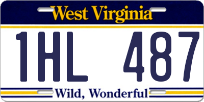 WV license plate 1HL487