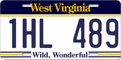WV license plate 1HL489