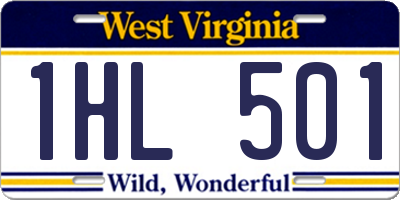 WV license plate 1HL501