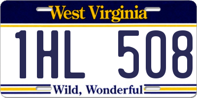 WV license plate 1HL508