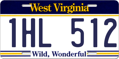 WV license plate 1HL512
