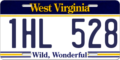 WV license plate 1HL528