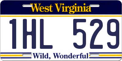 WV license plate 1HL529