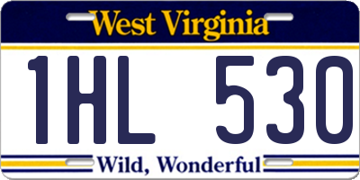 WV license plate 1HL530