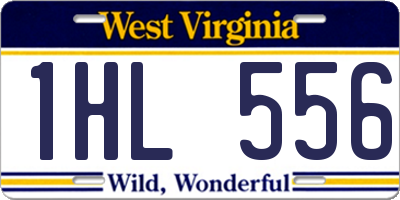 WV license plate 1HL556