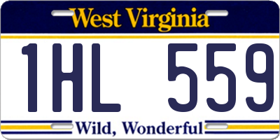WV license plate 1HL559