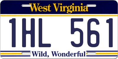 WV license plate 1HL561