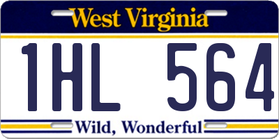 WV license plate 1HL564