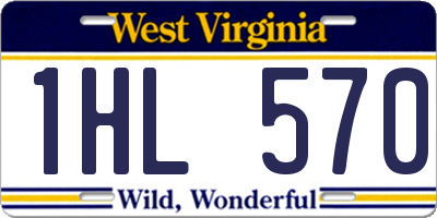 WV license plate 1HL570
