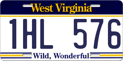 WV license plate 1HL576