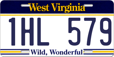 WV license plate 1HL579
