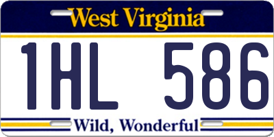 WV license plate 1HL586