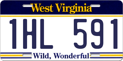 WV license plate 1HL591