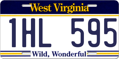 WV license plate 1HL595