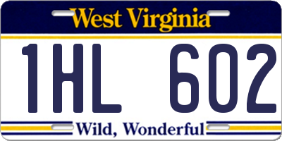 WV license plate 1HL602