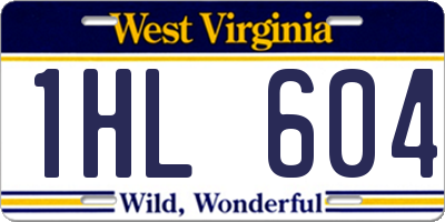 WV license plate 1HL604